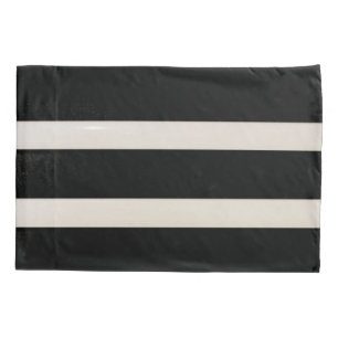 Pillow Case Black and White Stripes