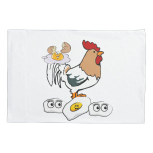 Pillow Case Chickens Eggs 