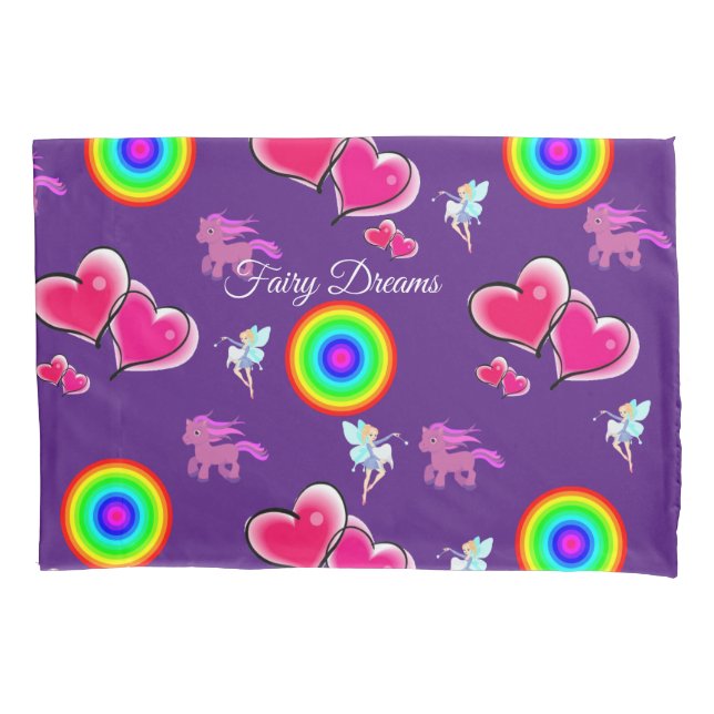 Pillow Case Fairy Dreams Purple (Front)