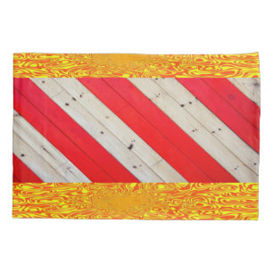Pillow Case Gold Yellow Red