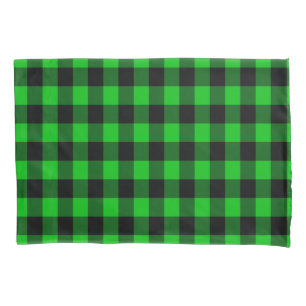Pillow Case Green Plaid