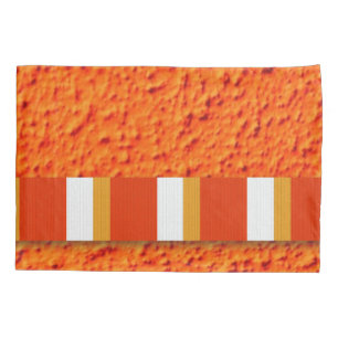 Pillow Case Orange and White Stripe