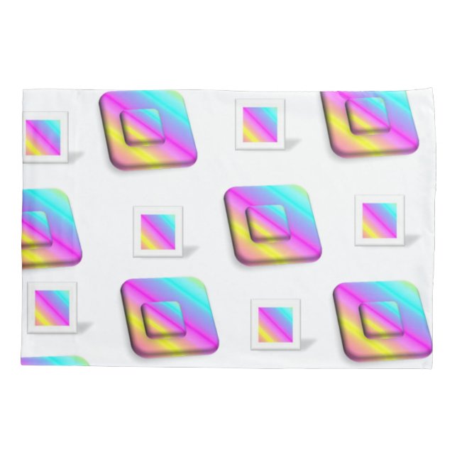 Pillow Case Pastel Squares (Back)