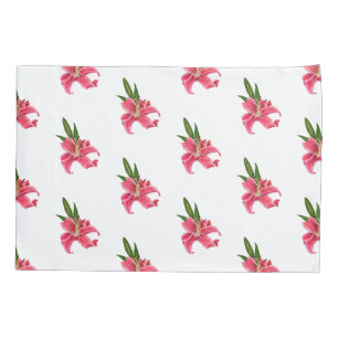 Pillow Case Pink Lily Floral