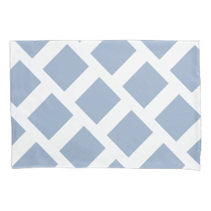 Pillow Case Square White and Blue