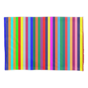 Pillow Case Stripe Bright Colourful 
