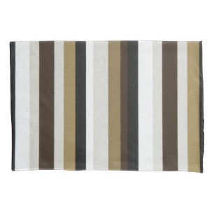 Pillow Case Stripe Brown