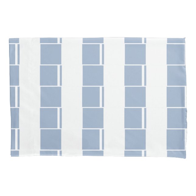 Pillow Case Stripe White and Blue (Front)