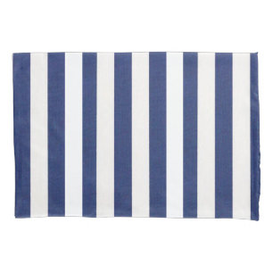 Pillow Case Stripe White and Blue