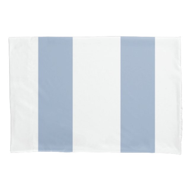Pillow Case Stripe White and Blue (Front)