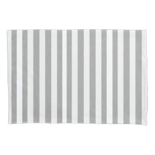 Pillow Case Stripe White and Grey