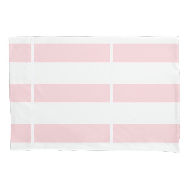 Pillow Case Stripe White and Pink Stripe (Front)