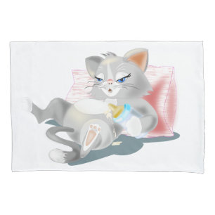 Pillow Case with Baby Cat