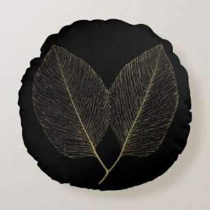 Pillow Chic Golden Foliage Noir Accent Decor