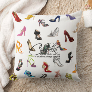 Pillow Cinderella Quote Designer Shoes Heels Pumps