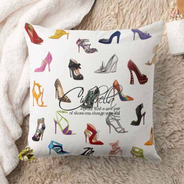 Pillow Cinderella Quote Designer Shoes Heels Pumps (Blanket)