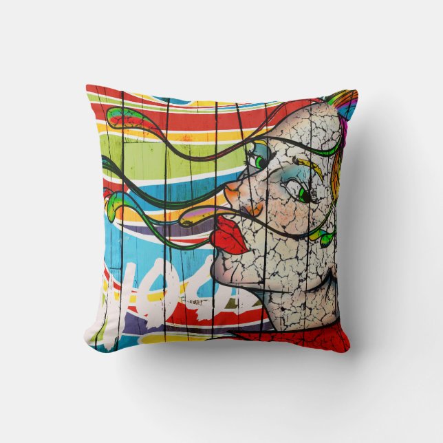 pillow colour wood (Front)