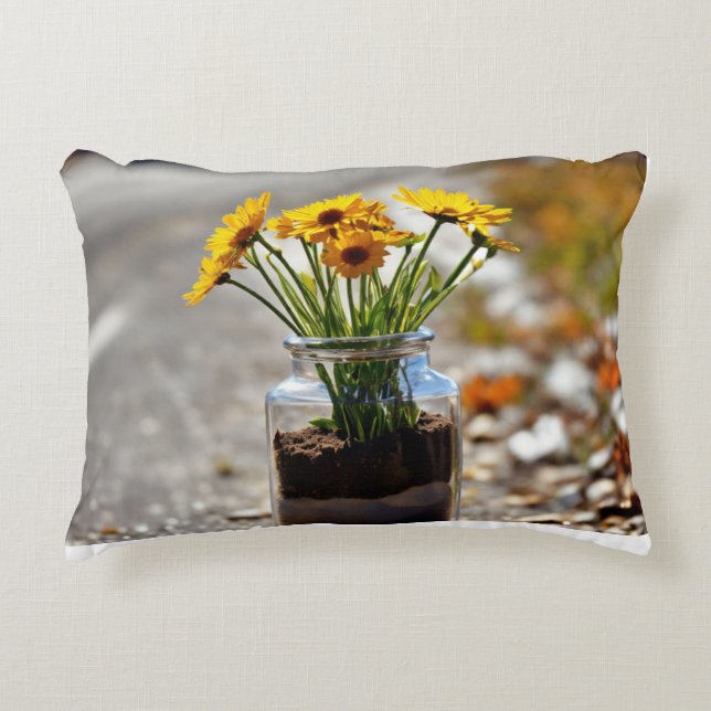 pillow colourful flower  design  (Front)