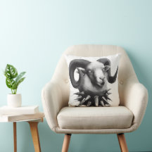 pillow cushion goth goat art by missmultifairy