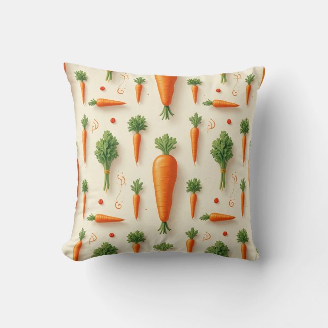  Pillow cushion with carrot pattern (Front)