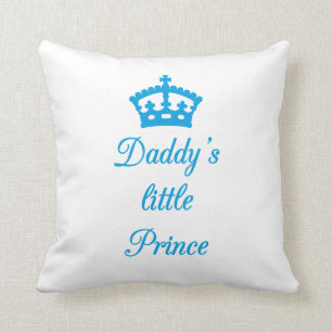Pillow design Daddy's little prince with crown
