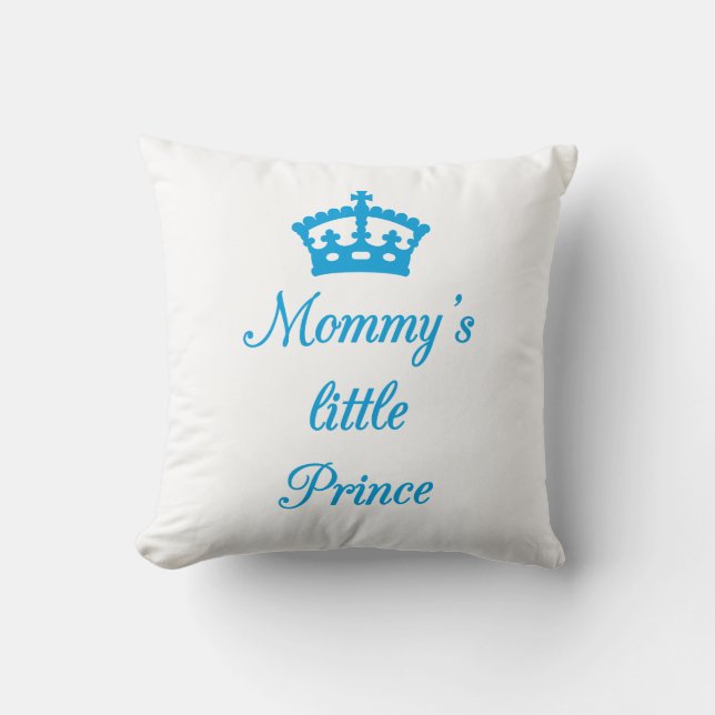 Pillow design, Mummy's little prince with crown (Front)