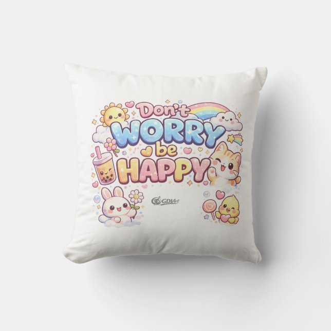 Pillow - Don't worry, be happy! (Front)