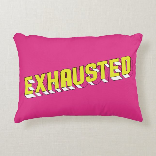 Pillow 'Exhausted' (Front)