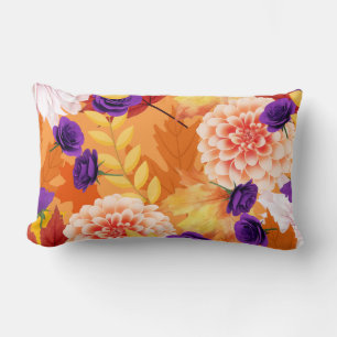 Pillow, Fall Flowers Lumbar Cushion