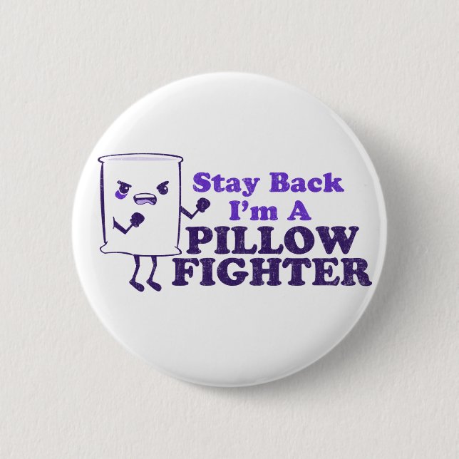 pillow fight 6 cm round badge (Front)