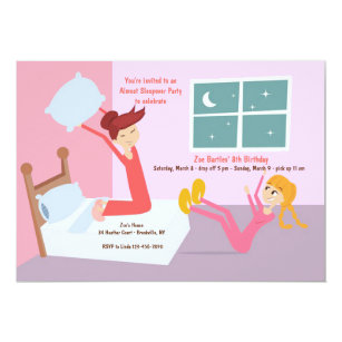 Pillow Fight Slumber Party Invitation