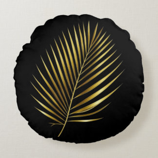 Pillow Golden Palm Frond Exotic Luxe Cushion