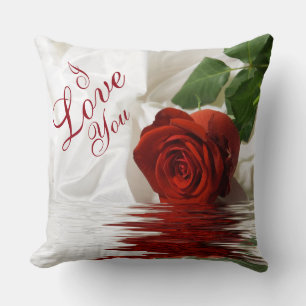 Pillow Grade A Cotton Throw Pillow/Red Rose