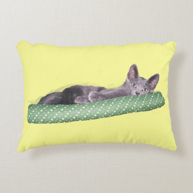 Pillow - Grey Kitten (Front)