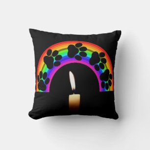 Pillow Heart Paws On A Rainbow With Candle