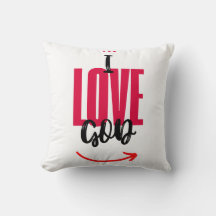 Pillow "I Love God"