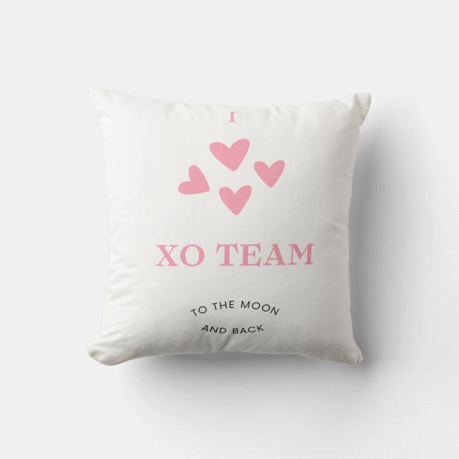Pillow I love XO team (Front)