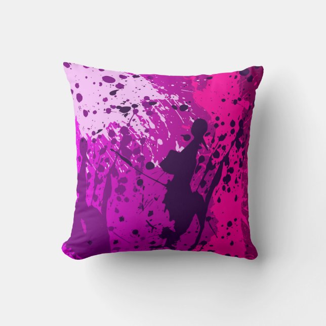 Pillow in modern abstract sprayed style (Front)