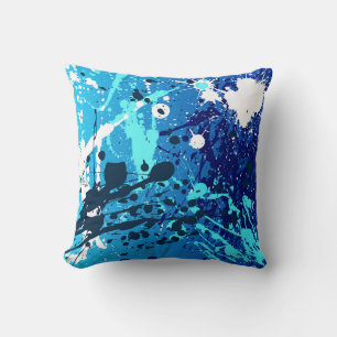 Pillow in modern abstract sprayed style