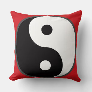 Pillow in modern abstract style - yin yang