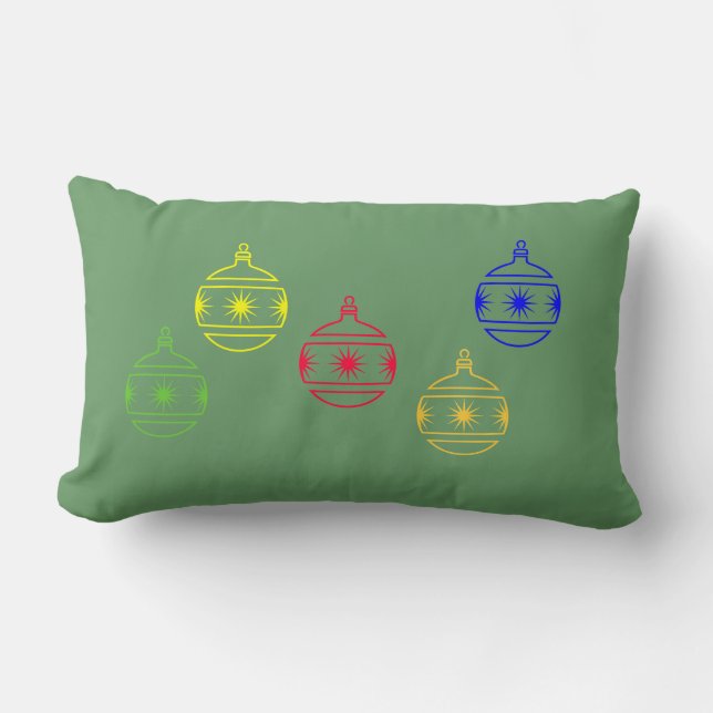 Pillow (lumbar) - Christmas Ornaments (Front)