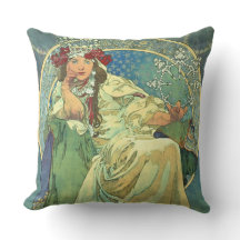 Pillow Mucha Alfons Princezna Hyacinta 1911