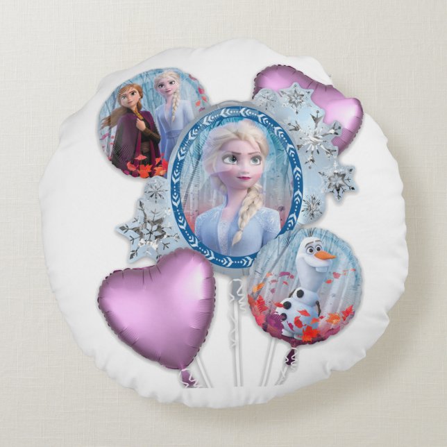 pillow of anna and elsa circular (Back)
