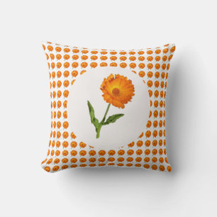 Pillow - Orange Calendula Blossom