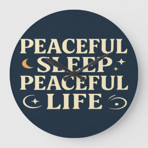Pillow Peaceful Sleep Peaceful Life Large Clock