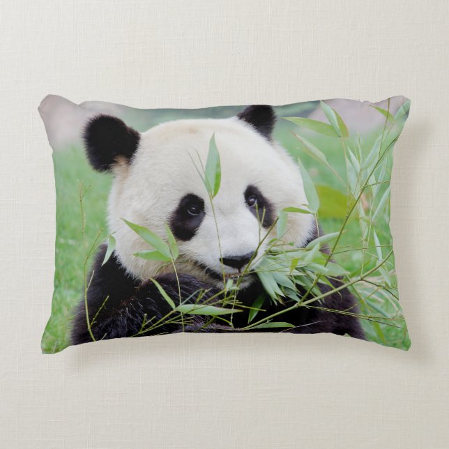 Pillow photo giant panda. (Front)