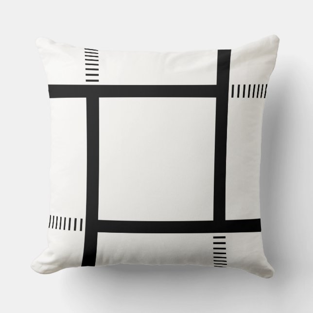 Pillow - "Quadra" - Black and white (Front)