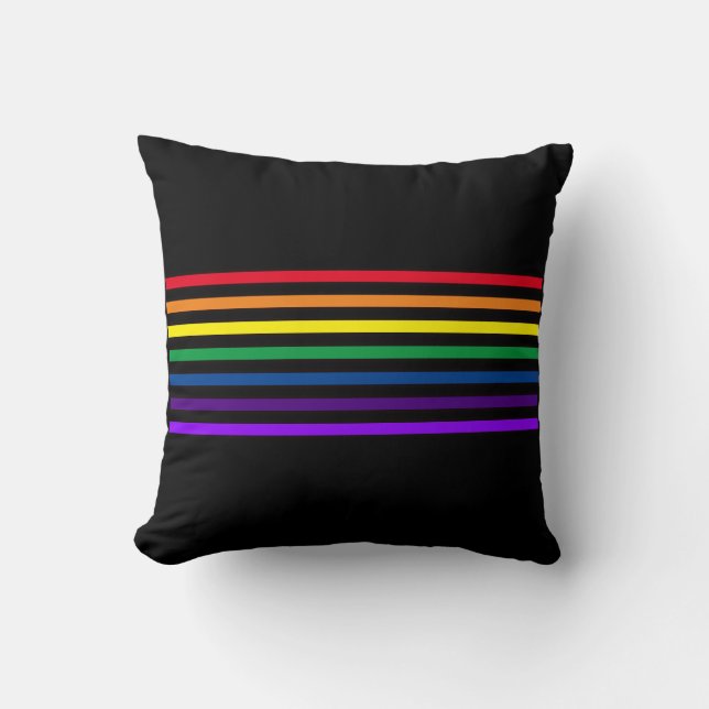 Pillow - Rainbow Coloured Bars (Front)