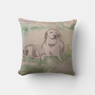 Pillow, retriever and hound puppy cushion