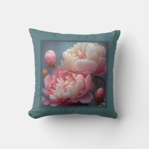 Pillow - romantic floral, peony flower, paeonia